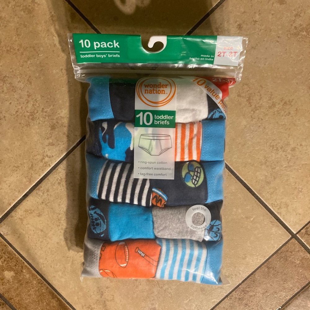 Wonder Nation boys underwear 10 pack